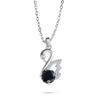 Collana con Ciondolo Cigno 6,5 mm per Donna Design Minimalista Elegante Catena Clavicola D VVS1 Gioiello Delicato