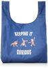 Marushin Eco Curious George Play with Made with Recycled Perfect for or As a Gift Bag, "Let's George" Design, Polyester, Mother's Day, Birthdays,