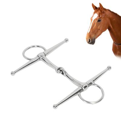 Ring Style Horse Snaffle Bit Jointed Design Horse Mouth Bit Practical Full Cheek Bit  Farm Use