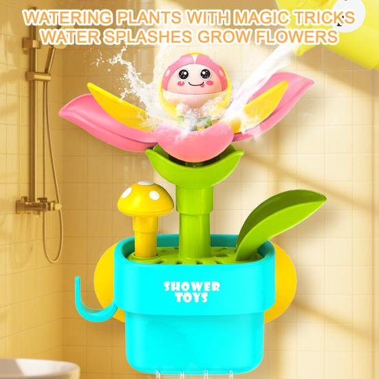 Retractable Bath Toy with Water Spray & Spinning Wheels Child Shower Play Set