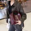 First Layer Cowhide Bucket Bag New Autumn and Winter Retro Hand Improved Genuine Leather One Shoulder Crossbody Women's Bag