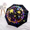 1pc Cosmic Painting Automatic Open/close Folding Umbrella, Compact Portable Travel Umbrella, Perfect Birthday/Christmas, Cute Umbrella, Dura