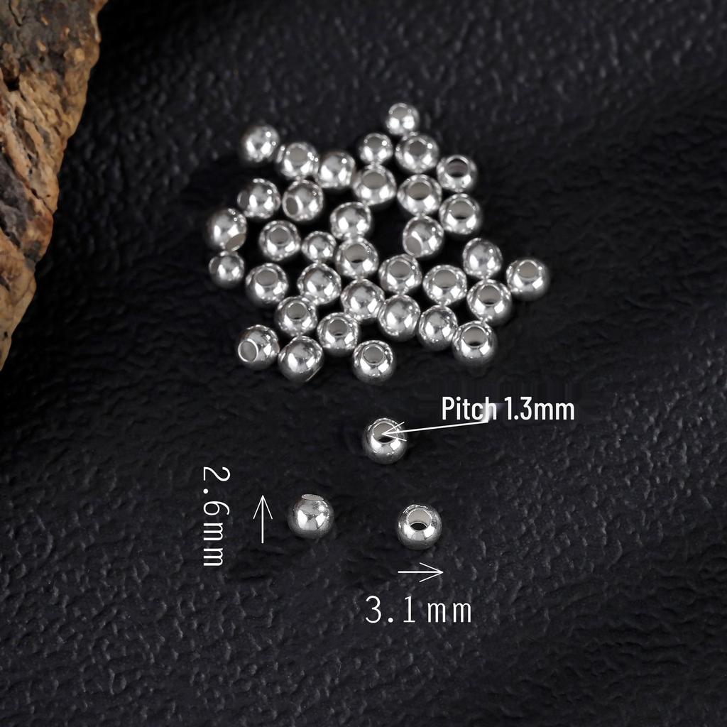 Argent Sterling S925 avec Perles Espacement Plaqué Or 24K pour Bijoux DIY