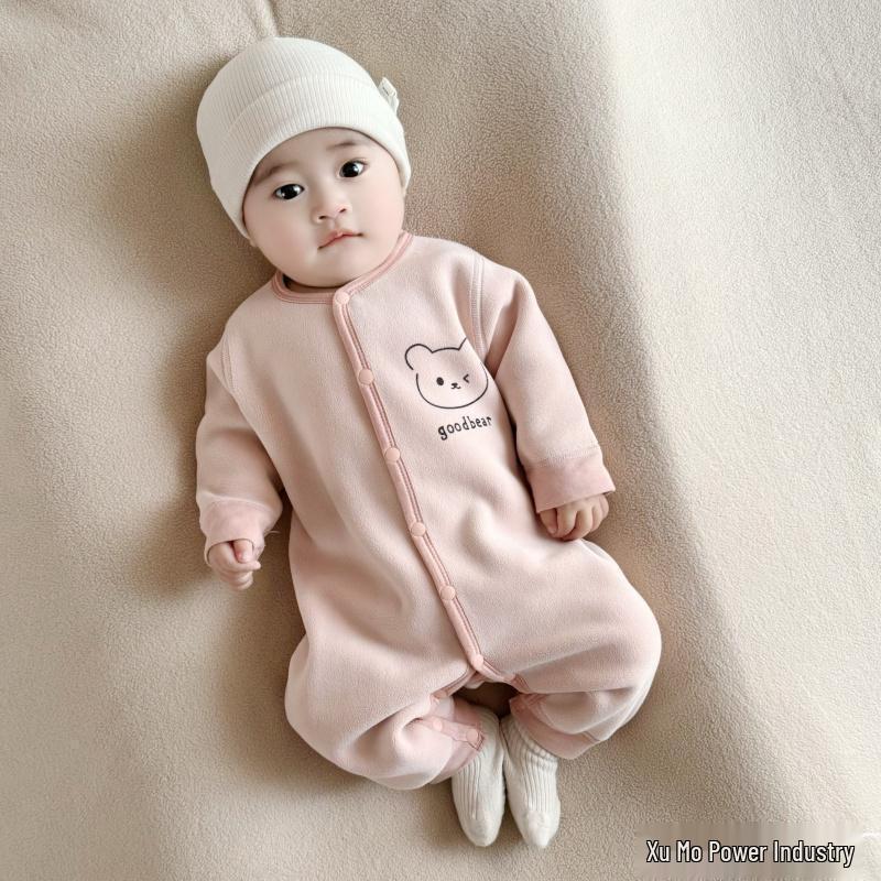 Baby Winter Thick Velvet Jumpsuit - Toddler Long Sleeve Outdoor Romper