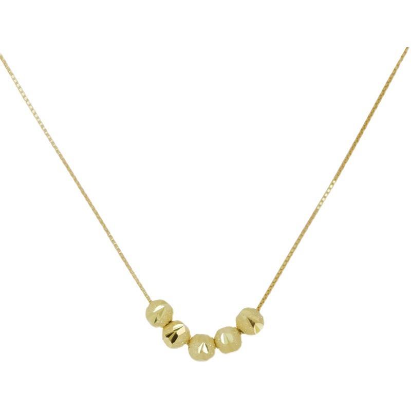 Five Blessings Gold-Plated Necklace - Japanese/Korean Light Luxury Niche Jewelry for Women