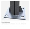 3m Aluminum Alloy 7-Shape LED Courtyard Light with Color-Changing Feature, Double Pole, Square Design