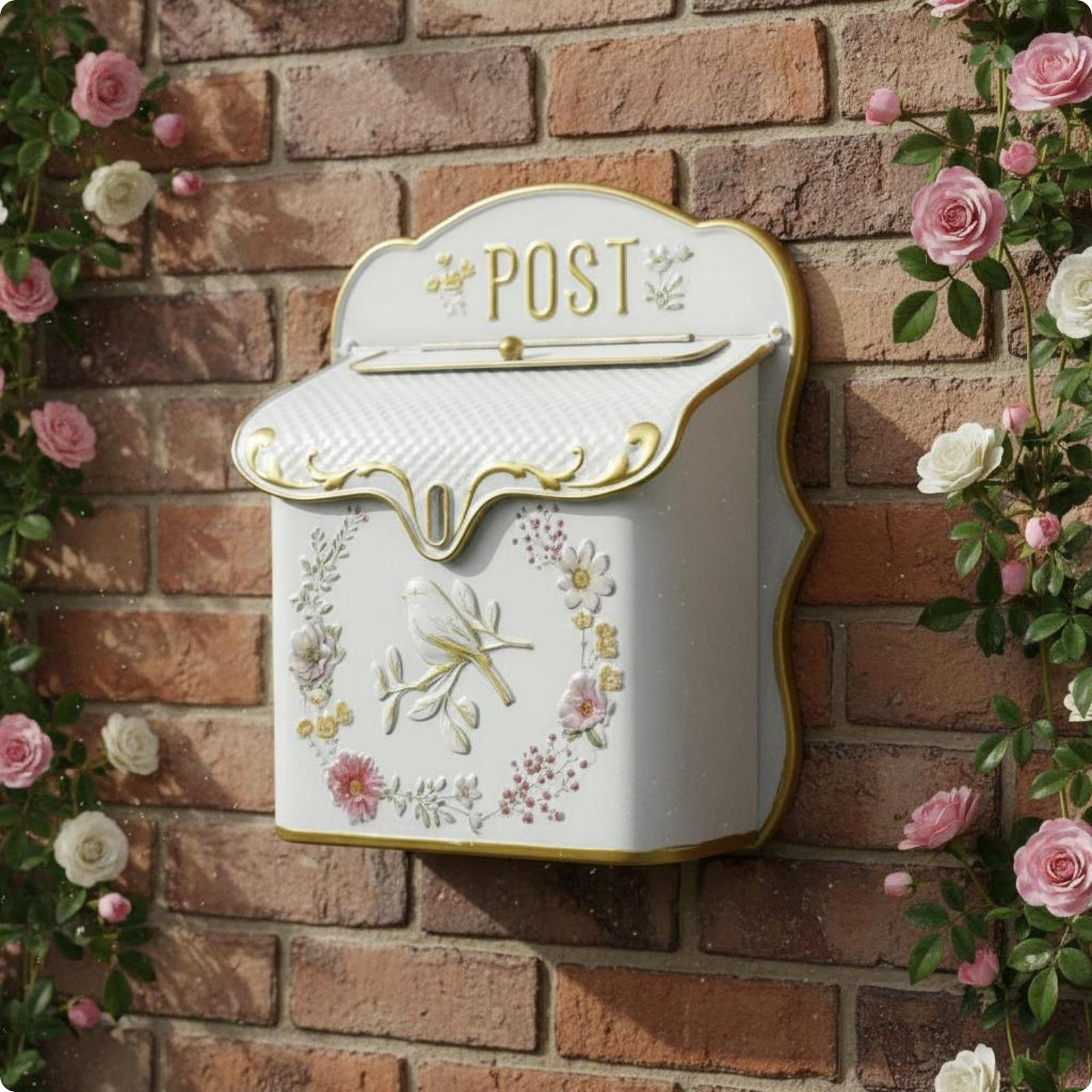 Vintage Āra Sienas Pastkaste Dzelzs Vēstuļu