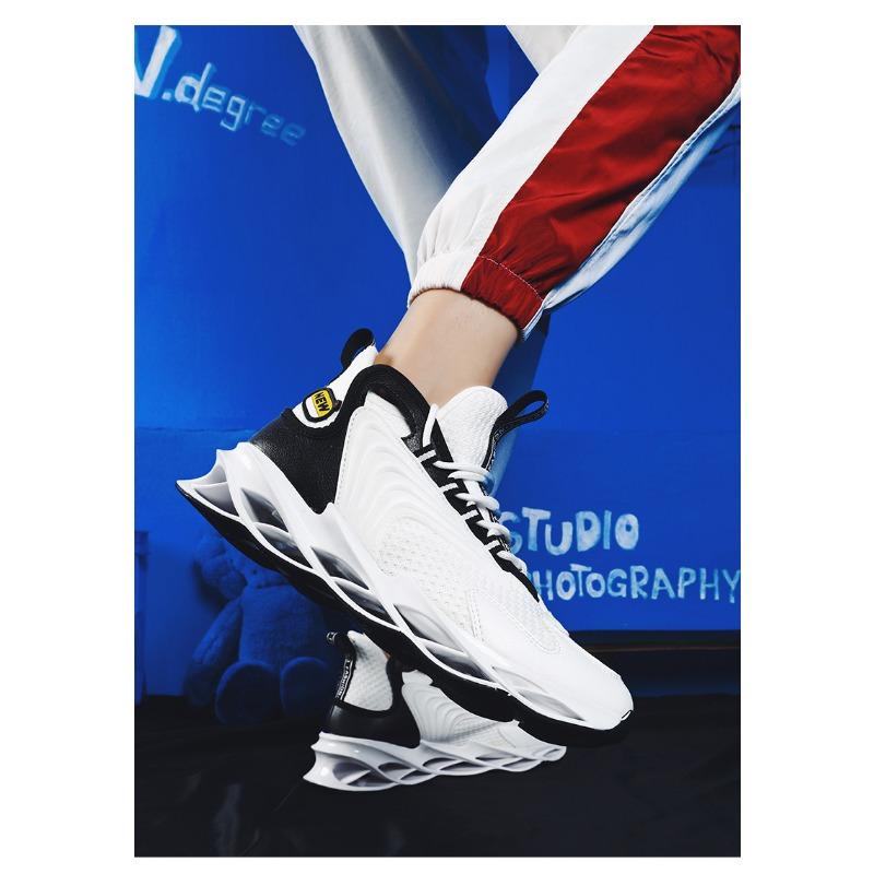Men's High-top Sole Sneakers Breathable Knit Non-slip Shock Absorbing Casual Sports Shoes