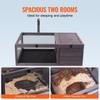 Tortoise Habitat Wooden Tortoise House Indoor & Outdoor 2-Room 38x24x13in