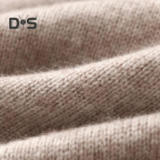 Women Sweater High Collar Long Sleeve Ribbed Trim Knitting Tops Solid Color Loose Fit Thickened Bottoming Tops