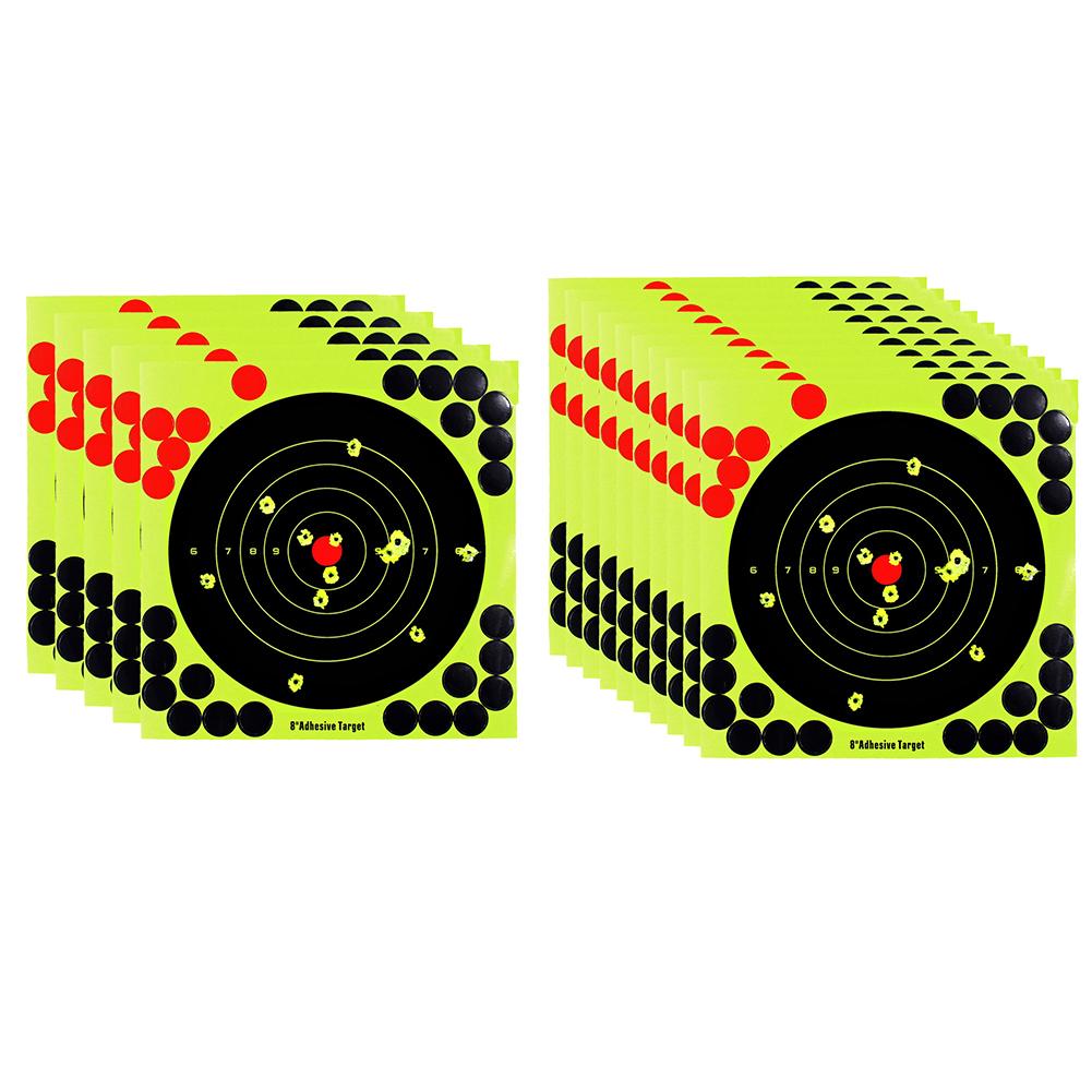 100-5PCS 8-inch Splatter Target High Visibility Adhesive Shooting Target Stickers Reactive Hunting Shooting Training Paper