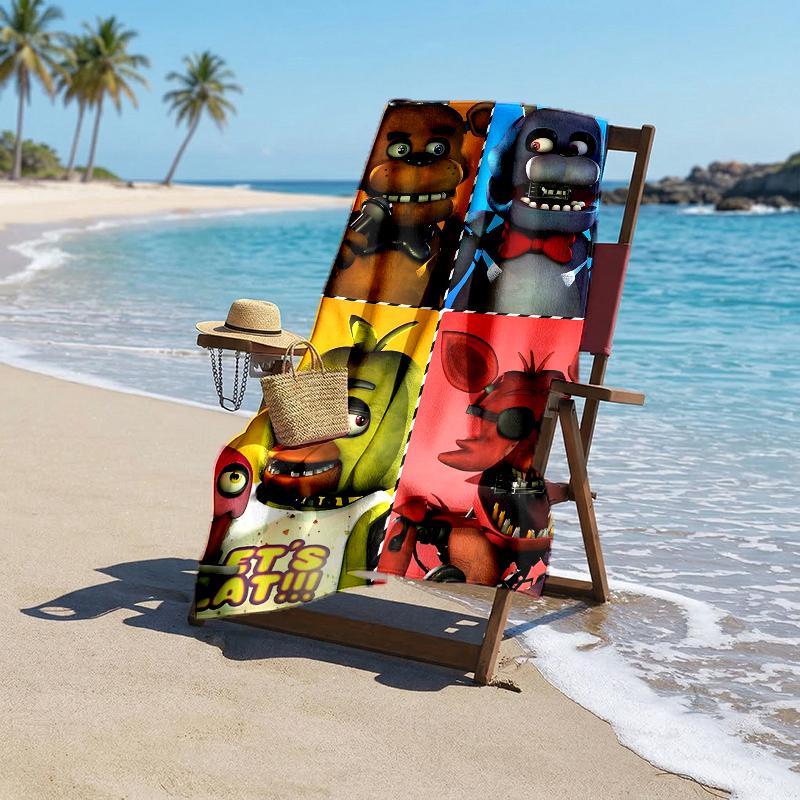 Freddy Bear Fashion Beach Towel: Ideal for Summer Adventures Soft, Absorbent and Quick Drying Suitable for Swimming and Bathing