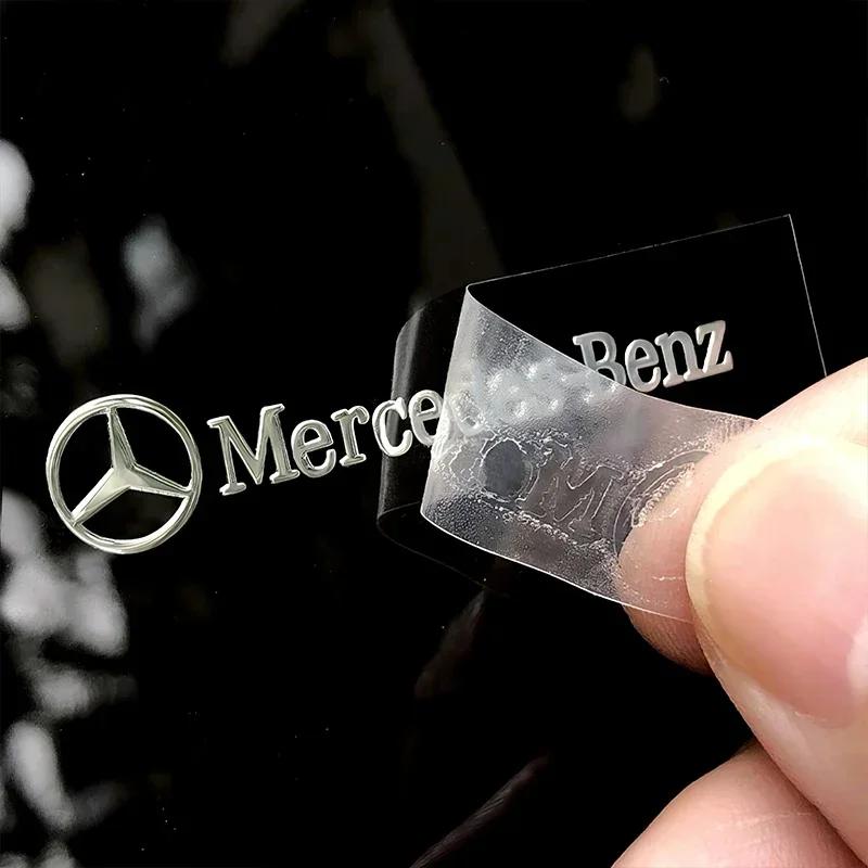 3D Metal Emblem Sticker Car Interior Decoration Styling Decals For Mercedes Benz AMG W203 W205 C300 W206 W108 W124 W126 W140