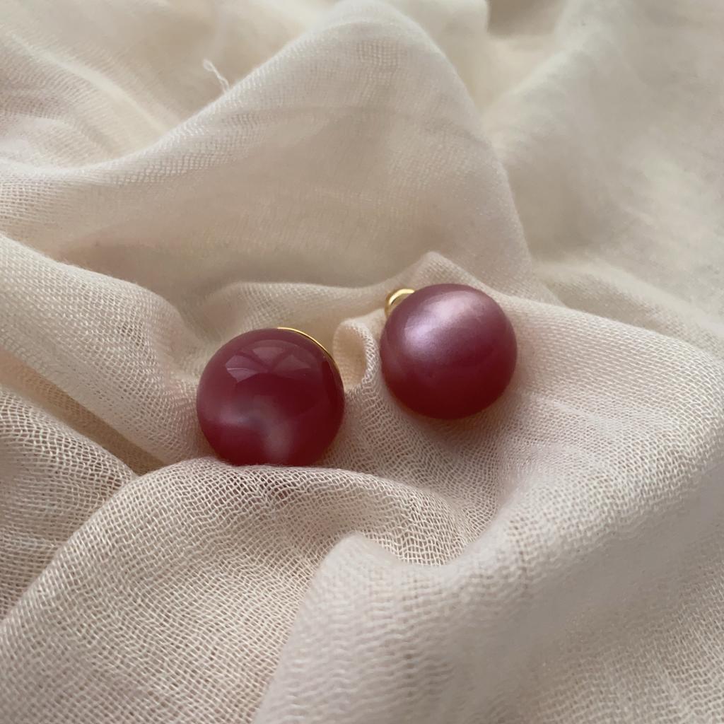 Pink Light Luxury Temperament Earrings, Cold Stud Earrings, Simple And Exquisite, High-End Temperament, Versatile Earrings.