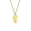 Feather Shaped Charm Necklace for Women Stainless Steel Gold Chain Necklaces Jewelry