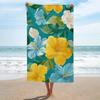 Tropical Flower Print Beach Towel Summer Boho Floral Pattern Quick Dry Sand Free Absorbent Lightweight Towel for Beach Pool
