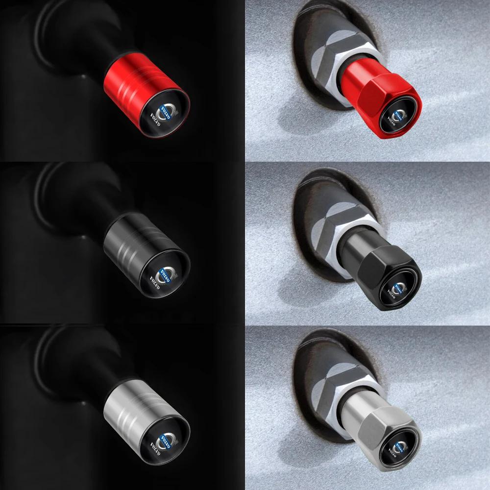 4Pcs/Set Car Wheel Tire Valve Caps Metal Stem Cover For Volvo XC90 S60 V40 XC60 S80 S40 V70 V50 S90 T6 V60 V90 XC40 XC70 C30