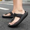 Fashion Shevalues Summer New Men's Flip Flops EVA Lightweight Leisure Slides Non-Slip Beach Sandals Soft Sole Comfortable Home Slippers