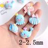 10Pcs New Mini Cute 20-25mm Mermaid,Whale,Octopus,Shell,Conch Series Flat Back Resin Scrapbooking DIY Jewelry Craft Decoration