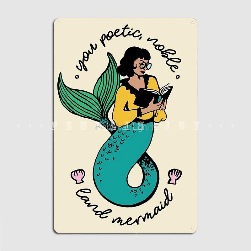 

Oh Ann You Poetic Land Mermaid Metal Sign Cinema Garage Club Bar Custom Wall Decor Tin Sign Plakat 20x30cm