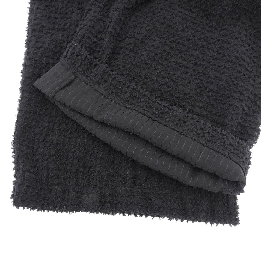 PARIS DE AOUNE Beautiful Feather Chiffon Check Easy Pants Bottoms for Women In Black Bottoms ― blackUsed