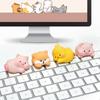 Creative Cartoon Party Park Cute Mini Car Widget Office Desktop Decoration Cute Little Pink Pig Cat Desktop Figurines Miniatures