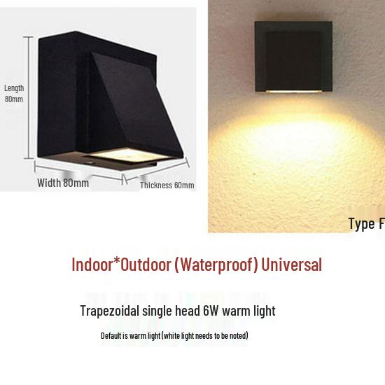 LED Waterproof Exterior Wall Light for Villa Courtyard - Creative Double-Headed Balcony and Door Pillar Spotlight