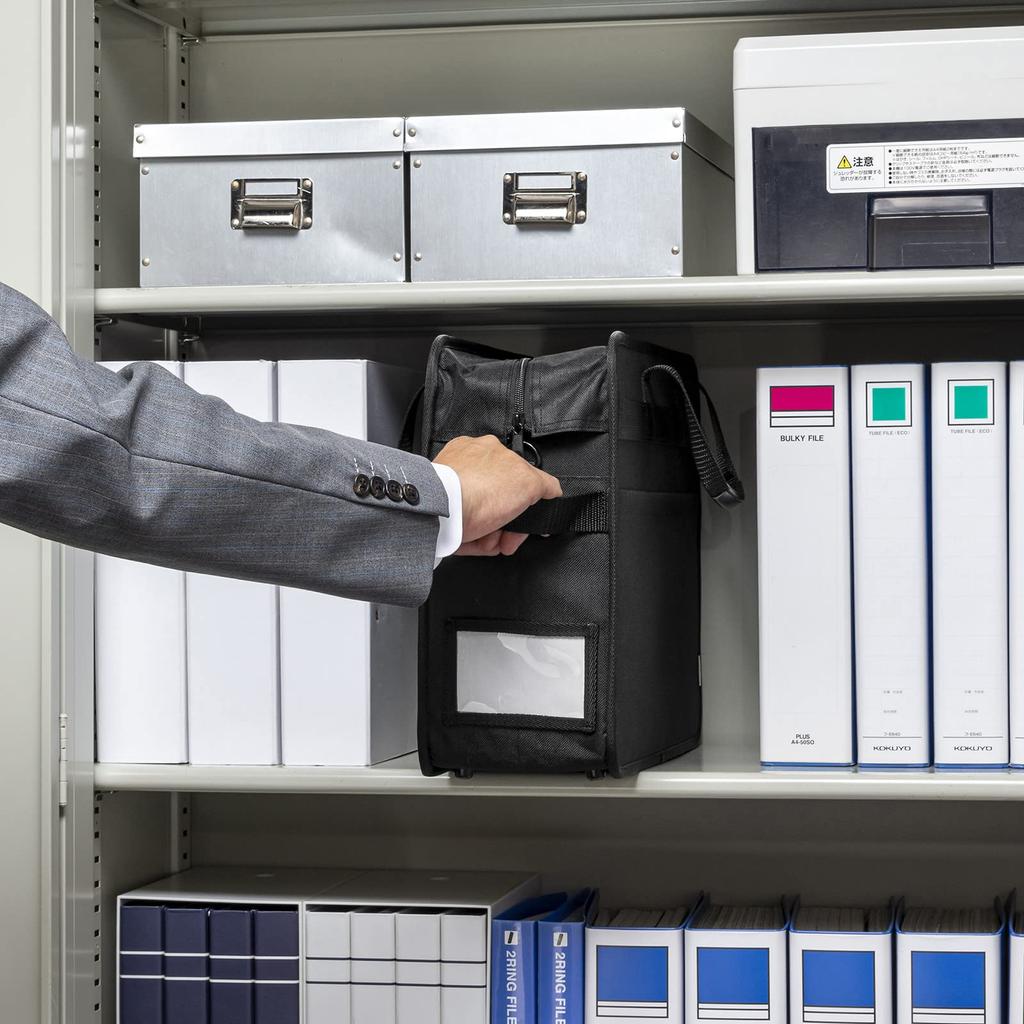 Sanwa Supply Easy PC Carry Bag (15.6-inch Wide, Lockable) BAG-BOX2BK3 Black