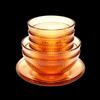 TAYOHYA Amber Galaxy Series Glass Tableware Set - 8 Pieces