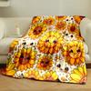 Smiling Sunflower Patterns Print Blanket Soft and Cozy Perfect for the Living Room Bed Sofa or a Nap,gift