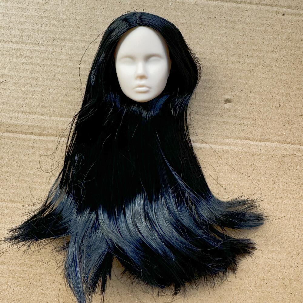 Poppy Blank Face Doll Heads DIY Practice Make-up Bald 1/6 Head Parts For Crafting And Doll Making Cream White Beige Skin Tone