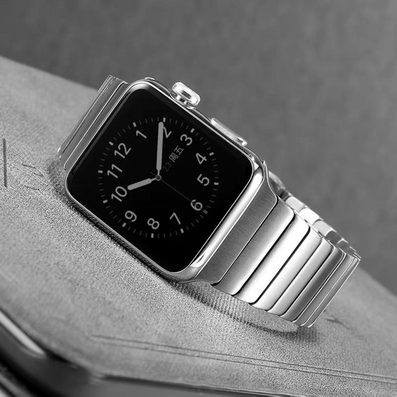 

Ремінець з нержавіючої сталі для ремінця Apple Watch 44 мм 40 мм 45 мм 41 мм 49 мм 42 мм 38 мм Металевий браслет iWatch series 7 se 6 3 4 5 Ultra 8 38mm-40mm-41mm срібний
