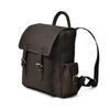 Monogrammed Leather Laptop Backpack: Handmade Brown Travel Rucksack