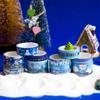 YUBX Winter Masking Tape Blue Washi Snow Silver Foil Narrow for DIY Gift Decoration Narrow 19-Piece Set, Tape, Pattern, Stamping, Strips, Crafts,