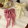 11 Solid Color Satin Ribbon Big Bows Hairpin Spring Clips Hair Accessories for Women Girls Trendy Korean Summer Headwear