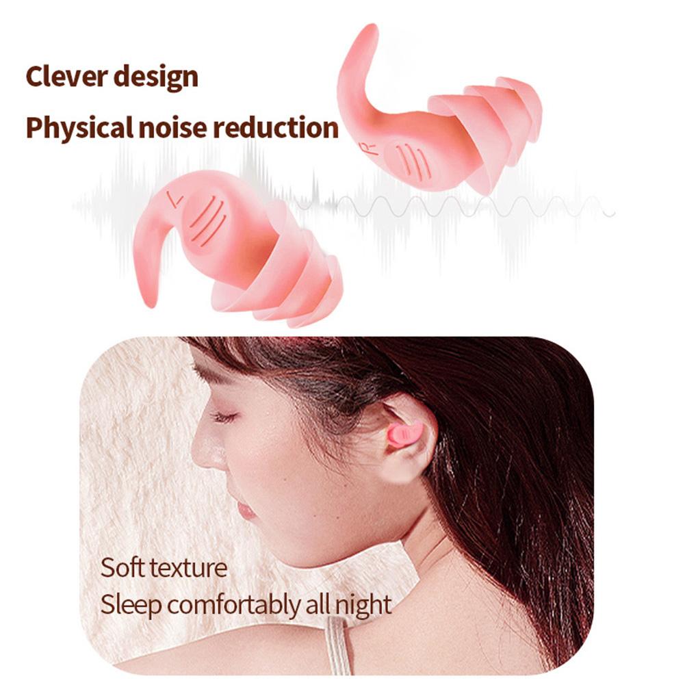 1 Pair Swimming Ear Plugs Reusable Water Sports Seaside Pool Accessories Ergonomics Sleeping Earplugs Noise Reduction