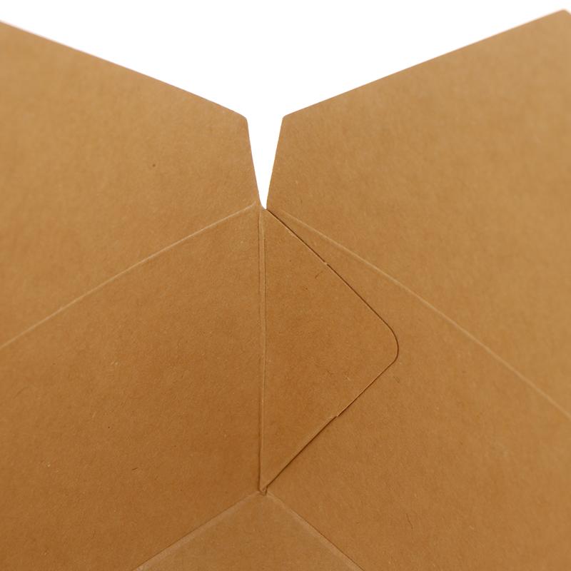 10Pcs Disposable Fast Food Box Thickened Kraft Paper Folding Packaging Box Bento Cake Grilled Meat Salad Food Container For Rest