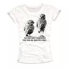 FUNNY GERMAN SLOGAN WOMENS T-shirt WITH OWL DESIGN PRINT - TOP ANIMAL GIRL TEE