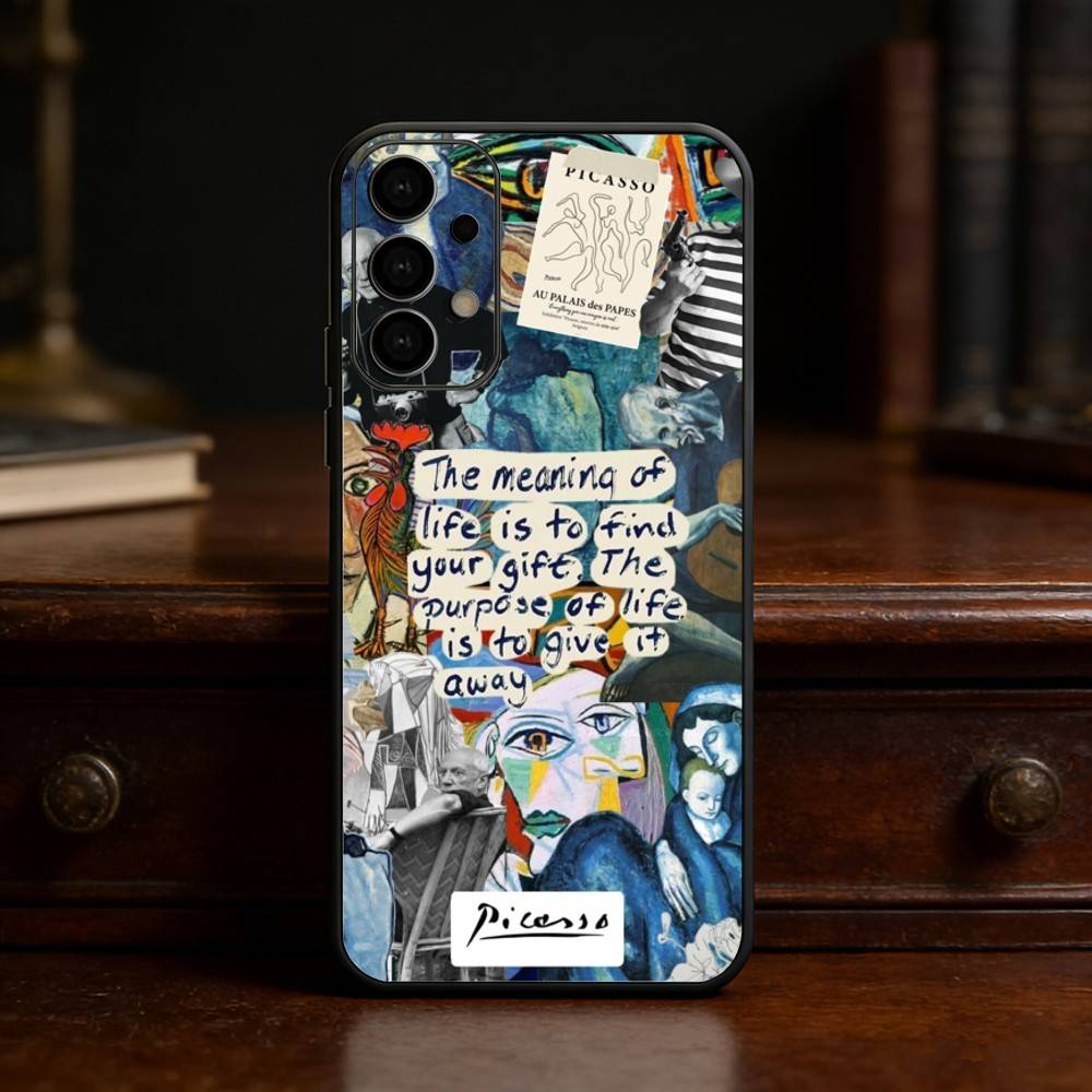 

Picasso Abstract Art Painting phone Case For Samsung S25,24,21,22,23,30,Ultra,20,Plus,Fe,Lite,Note Soft Black Cover Samsung S24Plus