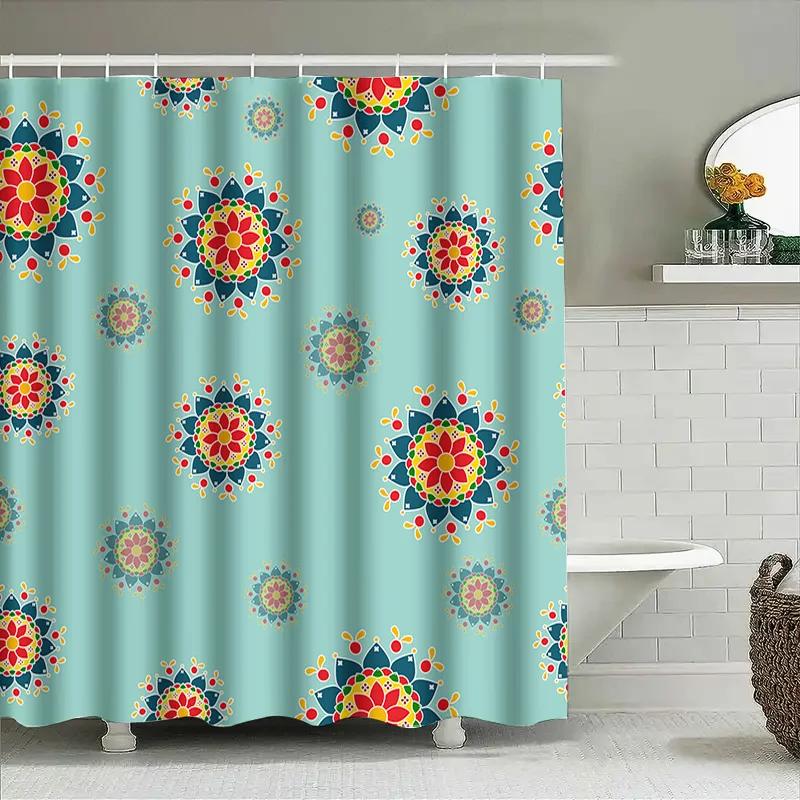 Colorful Mandala Shower Curtain Decorative Home Waterproof Fabric Bathroom Modern Bathroom Decor