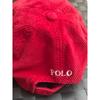 Used POLO RALPH LAUREN Polo Bear Corduroy Cap Red