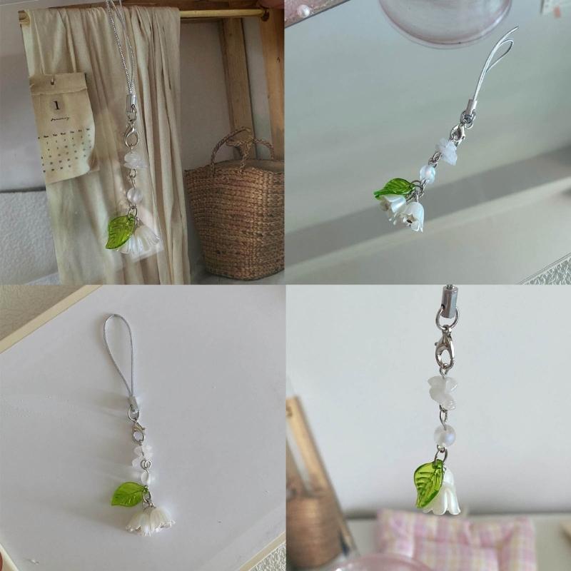 Fashionable Phone Lanyard Convallarial Pendant  Charming Bag Key  Accessories