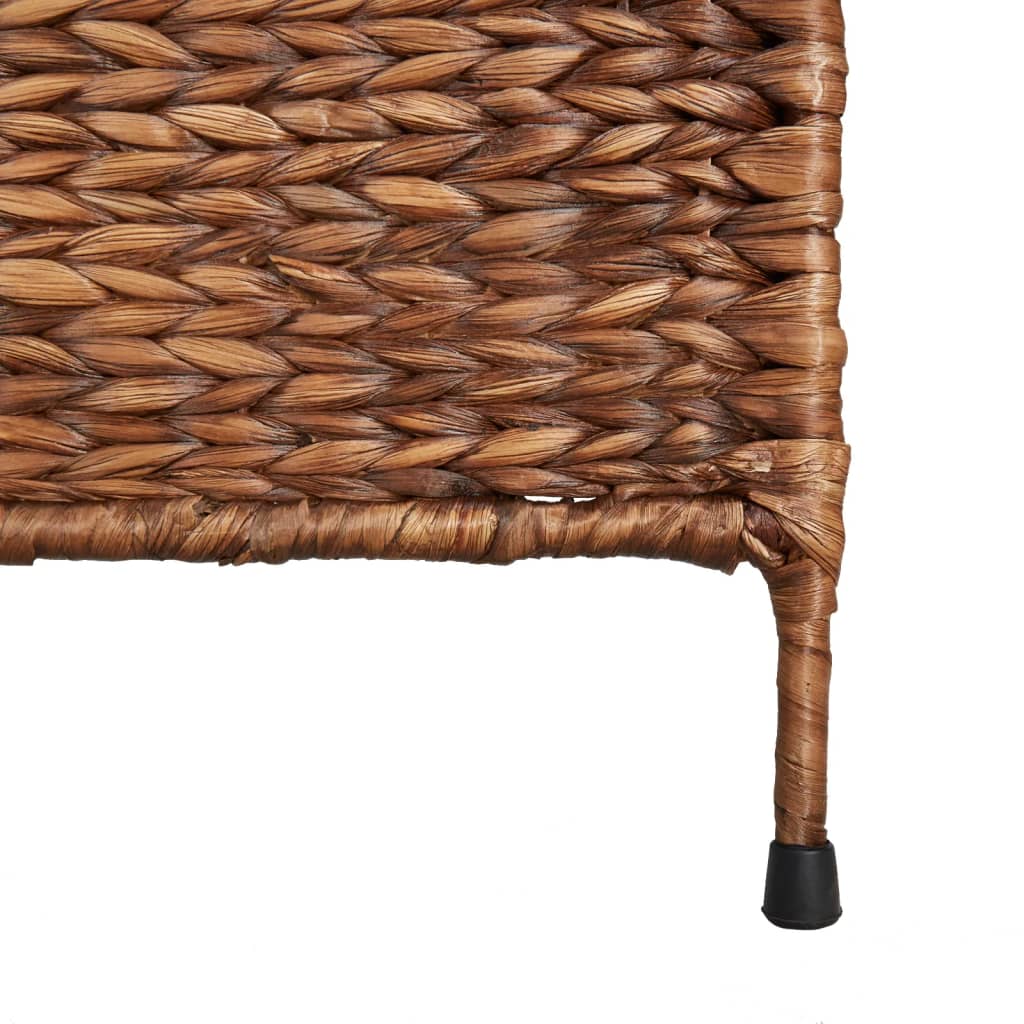 5 Panel Room Divider In Brown 205 X 180 Cm Wicker (Water Hyacinth)