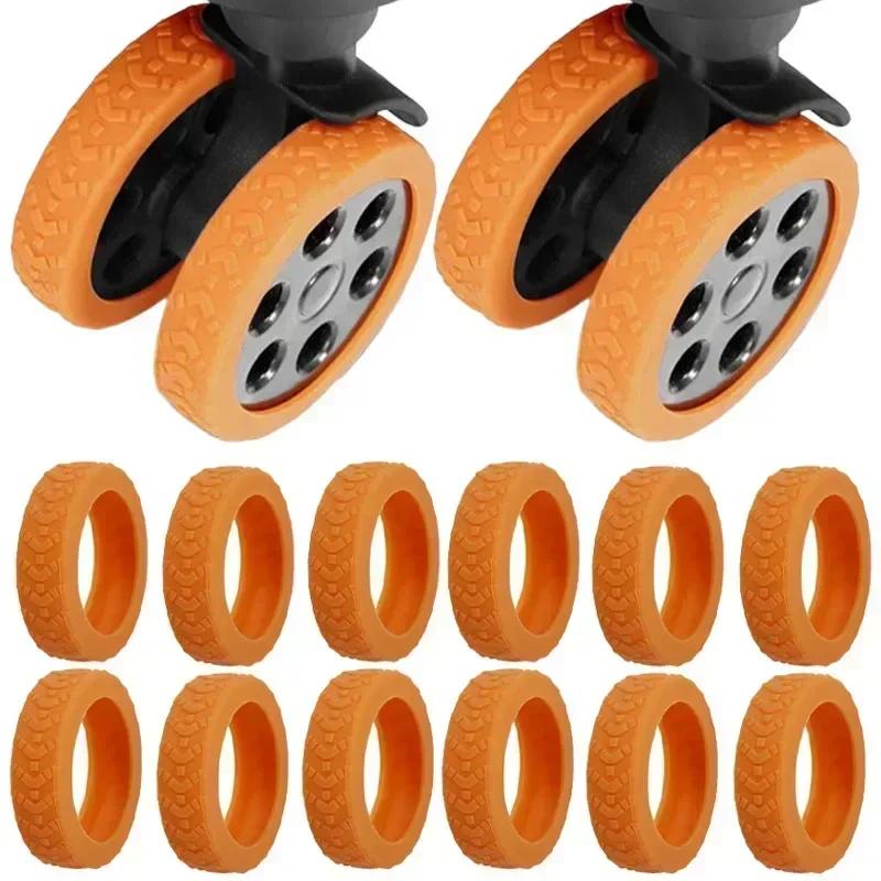 Silicone Suitcase Wheel Protection Case with Silent Sound Travel Luggage Caster Shoes Reduce Noise Trolley Box Casters Cover