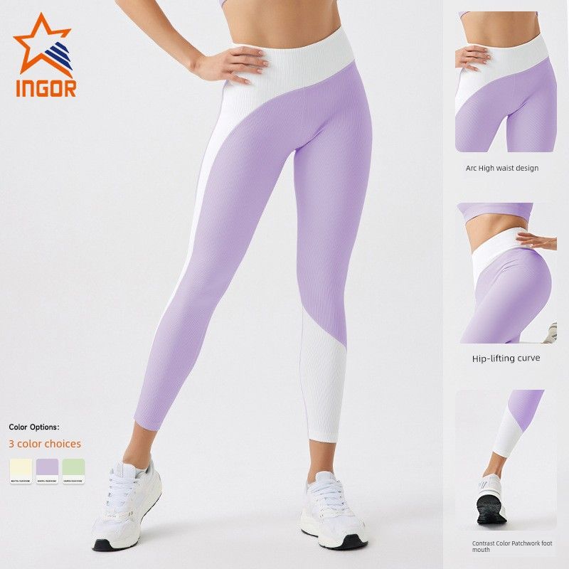 Guangzhou Jinke Sporting Goods Co., Ltd. Environmental Protection Recycled Fabric Rib Beauty Back Yoga Clothes Suit High Waist