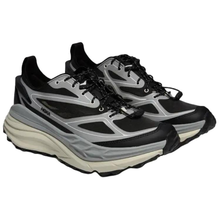 HOKA ONE ONE Stinson One7 Trail Running Shoes Unisex Black Gray 1168931-SGS