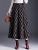 Plaid Pleated A-Line Skirt, Winter 2025 High-Waisted Slimming Style