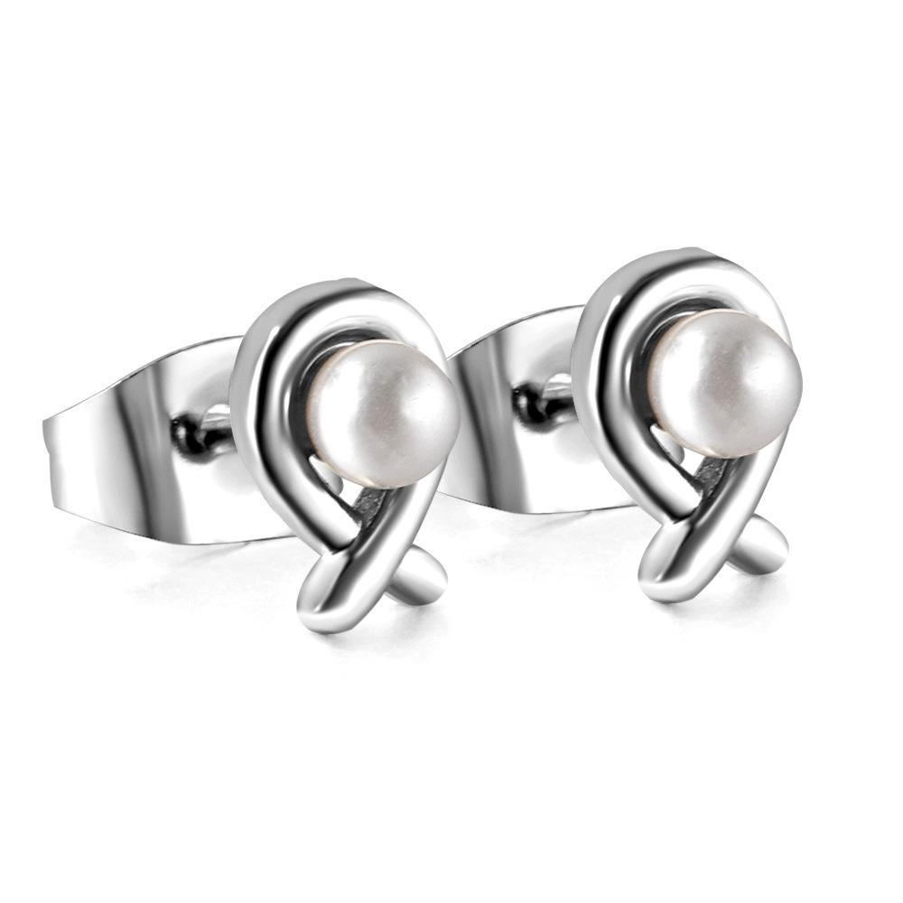 

Elegant Diamond Pearl Earrings For Women Stylish Jewelry Simple Creative Design