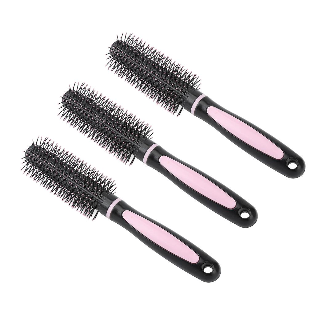 3pcs Round Hair Brush Slipless Curling Roll Comb Hair Styling Brush Home Use for Blow Drying