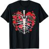 Skeleton Heart Rib Cage X-Ray Adult Boys Girls Funny Valentine Day Cotton Men T Shirt